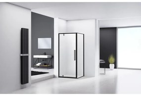 Van Rijn Products ST04 Hoekcabine - 90x100x200cm - helder glas - dikte 6mm - zwart ST0415090100KP