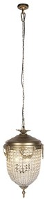 Art Deco hanglamp kristal 40cm goud - Cesar Art Deco, Klassiek / Antiek E27 rond Binnenverlichting Lamp