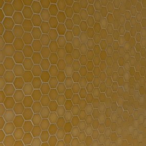 The Mosaic Factory Valencia hexagon glasmozaïek tegels 28x33 mustard mat