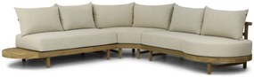 Hoek loungeset 5 personen Teak Old teak greywash Santika Furniture Santika