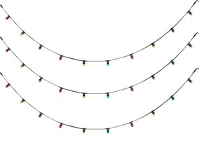 Lichtsnoer zwart koppelbaar met stekker 14m incl. E27 30-lichts IP64 - Lubber