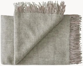 Wollen plaid Drejø met franjes