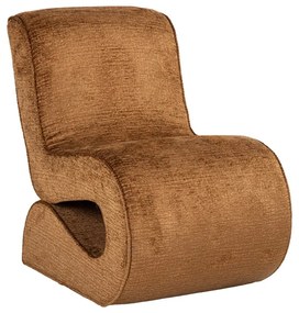 Richmond Interiors Frankie Design Fauteuil Ronde Vormen Cognac