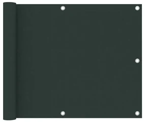 vidaXL Balkonscherm 75x600 cm oxford stof donkergroen