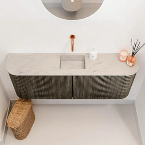 Mondiaz Joya DLux 115cm toiletmeubel ronding links/rechts shadow met wastafel faye midden zonder kraangat opalo