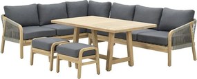 Garden Impressions Alora lounge dining set 6-delig links - grijs