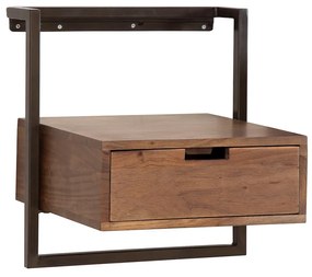 Hangend Nachtkastje Hout Donker - 44x35x45cm.