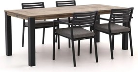 Diningset Bellagio | 4 personen teakhout | Tuinset stapelbaar | 5-delig | Kees Smit Tuinmeubelen