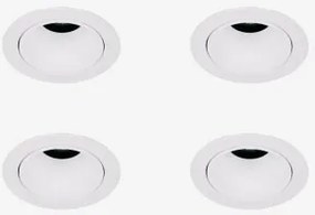 Pack Van 4 Inbouw Led-downlights Met Ronde Frames Ø5 Cm Voor Buitengebruik In Aluminium Orelva Warm Wit 2700k & Wit & 3 W & 38º - Sklum
