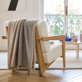 Omkeerbare plaid in kasjmier en zuiver wol, Chama