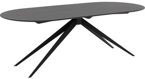 Goossens Excellent Eettafel Uniek, Semi rond 240 x 100 cm
