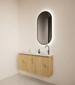 Gliss Design Echo toiletmeubel 100cm artisan eiken met toppaneel wit mat