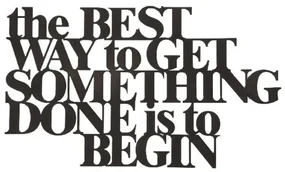 Homemania Wanddecoratie Words 70x41 cm staal zwart