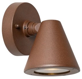 Moderne buiten wandlamp roestbruin IP44 verstelbaar - Ciara