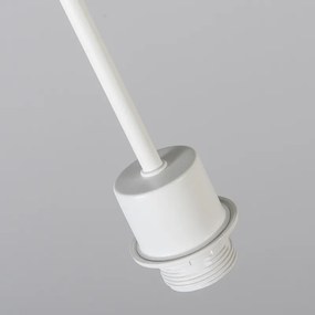 Stoffen Eettafel / Eetkamer Moderne hanglamp wit met kap 45 cm taupe - Combi 1 Landelijk / Rustiek, Modern E27 rond Binnenverlichting Lamp