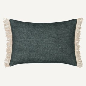 Kussenhoes met franjes in linnen, Taram