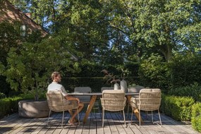 4 Seasons Outdoor Murcia dining set latte met Montana tafel met keramisch 'barrel' blad 240 x 103 cm      groen weerbestendig