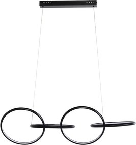 Design Hanglamp Zwarte LED Ringen