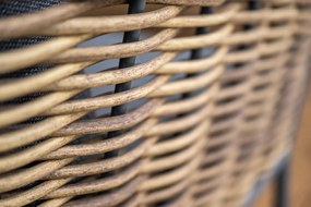 GI Bali loungeset (4-delig) - Naturel Rotan/Carbon Black