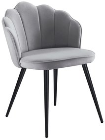 Blume Fluwelen Stoel Zwart Poten