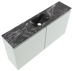 Mondiaz Ture DLux toiletmeubel 100cm greey met wastafel lava midden met kraangat