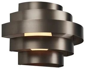 Moderne wandlamp gunmetal incl. LED 3-staps dimbaar - Lines Modern Binnenverlichting Lamp
