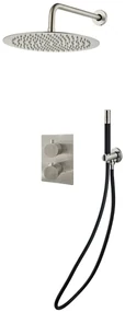 Saniclear Exclusive Pro volledig 304 RVS inbouw regendouche 30cm met staaf handdouche wandmontage