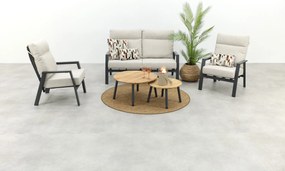 Lagos/Mindo stoel-bank loungeset 5-delig verstelbaar - Antraciet