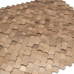 Zelfklevende Mozaïektegels Metaal | Visschub Koper | 28,8×29,8 cm | Keuken, Bad &amp; WC