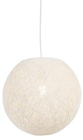 Landelijke hanglamp wit 35 cm - Corda Design, Landelijk / Rustiek, Modern E27 bol / globe / rond rond Binnenverlichting Lamp