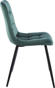 Set 4 Stuhl Fluwelen Stoelen