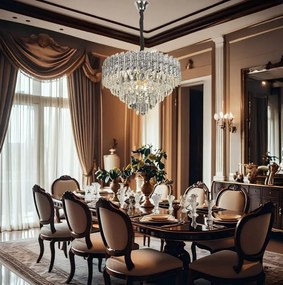 Hanglamp met kristallen G055-CP 50cm CHROME