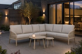 Hoek loungeset 6 personen Rope Taupe  Lifestyle Garden Furniture Biagio