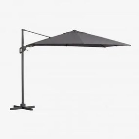 Parasol 295x295 Cm In Stof En Aluminium Hydra Grijs – Grafiet - Sklum