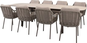 Manolo Puglia dining tuinset 230-290x100xH75 cm 9 delig uitschuifbaar keramiek terre Taste 4SO