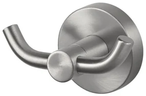 Haceka Kosmos Handdoekhaak - rond - dubbel - geborsteld RVS 1208615