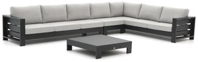 Hoek loungeset Bellagio  | 7 personen | Loungeset Grijs | Hoekbank Aluminium | 420x265cm | Kees Smit Tuinmeubelen