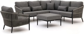 Hoek loungeset Bellagio | 6 personen | Loungeset Grijs | Hoekbank Aluminium | Kees Smit Tuinmeubelen