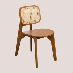 Pakket Van 2 Defne Houten Eetkamerstoelen Walnootbruin - Sklum
