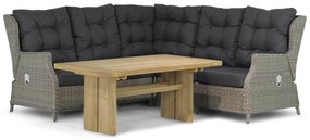 Dining Loungeset 5 personen Wicker Taupe  Garden Collections Chicago/Brighton