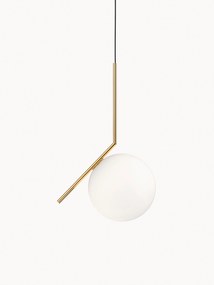 Dimbare hanglamp met glazen bollen IC, mondgeblazen