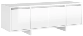 vidaXL Tv-meubel 120x30x40,5 cm spaanplaat hoogglans wit