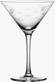 Mondgeblazen kristallen martini glazen Fern, 2-delig