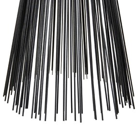 Landelijke hanglamp zwart rond 3-lichts - Broom Art Deco E27 Binnenverlichting Lamp