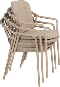 Taste by 4 Seasons Manitoba stapelbare tuinstoel - latte