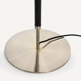 Staande lamp in metaal ijzer, messing en linnen, Jihana