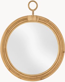 Ronde wandspiegel Bemore met rotan lijst