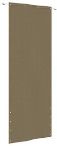 vidaXL Balkonscherm 80x240 cm oxford stof taupe