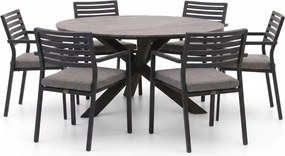 + 10% kassakorting | Diningset Bellagio | 6 personen polywood | Tuinset stapelbaar | 7-delig | Kees Smit Tuinmeubelen
