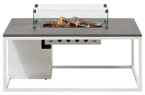 Cosi Fires Cosiloft lounge vuurtafel 120 cm wit - grey top